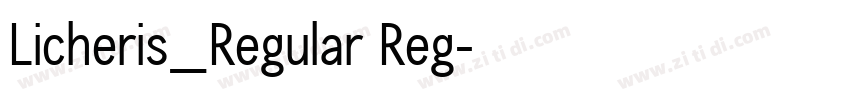 Licheris_Regular Reg字体转换